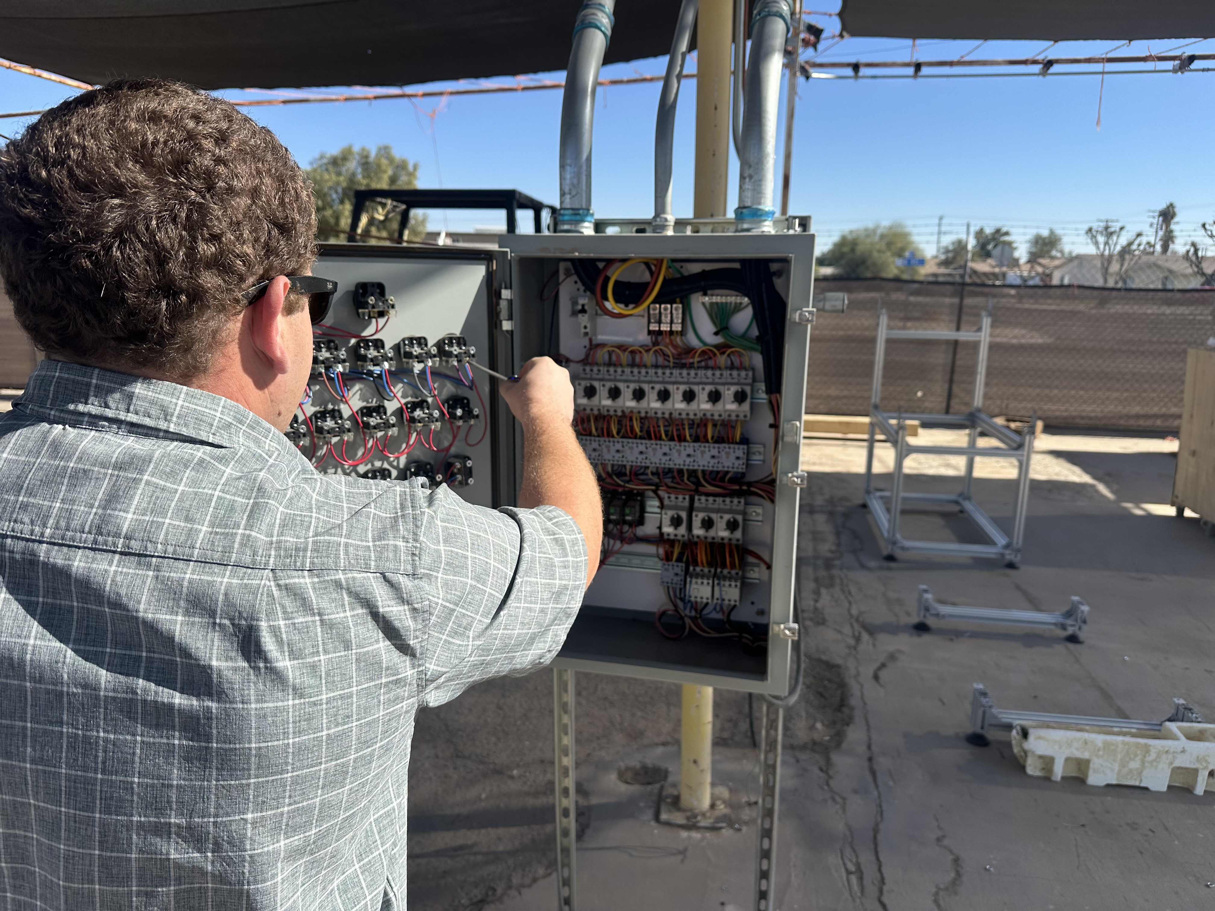 CB Electric technician working in Brawley